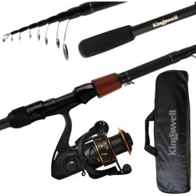 Telescopic Fishing Rod and Reel Combo, Premium Graphite Carbon Collapsible Fishing Pole with Spinning Reel