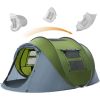 Pop Up Tent, 4 Person Instant Tent with Skylight, Waterproof Instant Pop Up Tent with Rainfly, Easy Setup Camping Tents