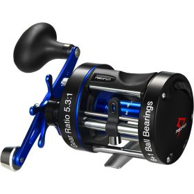 Chaos XS Baitcasting Fishing Reel, Reinforced Metal Body Round Baitcaster Reel, Smooth Powerful Saltwater Inshore Surf Trolling