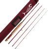 Aventik Whisperer Fly Fishing Rod 4 Pieces, 6FT 0/1/2/3wt, 7FT 3/4wt, 24T Corbon Fiber Fast Action Super Compact Freshwater