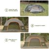 Tent 6/8 Person Camping Tents, Weatherproof Family Dome Tent with Rainfly, Large Mesh Windows, Wider Door, Easy Setup