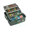 2023 New Plano Fishing Large 3-Tray Tackle Box with Top Access, Graphite/ Sandstone