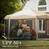 Screen Canopy Tent with Instant Setup, Outdoor Gazebo for Bug-Free Lounging, Shelter Fits Over Picnic Tables for Parties