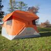 Gazelle Tents T4 Hub Tent, Easy 90 Second Set-Up, UV Resistant, Removable Floor, 4-Person, Orange, 78"x 94" x 94"