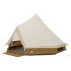 2024 New 15' X 15' 8-Person Glamping Bell Tent with String Lights, 22.57 Lbs