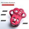 Outdoor rock climbing climbing pulley Portable 3-Hole Connection Fixed Pulley for Outdoor Tree Climbing Pulley Rescue Equipment