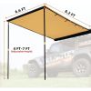 Vehicle Awning 6.6'x8.2' Roof Rack Pull-Out Sun Shade UV50+, Weatherproof 4x4 Side Awning for Camping & Overland (Hardware Inclu