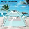 WhiteFang Deluxe XL Up Beach Tent Sun Shade Shelter for 3-4 Person, UV Protection, Extendable Floor