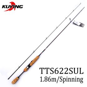 KUYING TETON 1.56m 1.8m 1.86m 1.9m 1.92m 1.98m Super Ultra Soft Light Baitcasting Casting Spinning Lure Fishing Rod Pole Combo (Color: TTS622SUL)