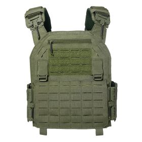 Qucik Release Full Protect Upgrated Laser Cutting plate carrier 1000D Nylong tactical vest (Color: RG)