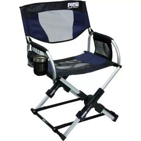 Pico Arm Chair, Folding Director's Chair with Carry Bag 21.7"D x 20.9"W x 33.9"H (Color: Royal Blue)