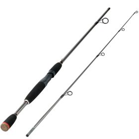 Sougayilang 2 Sections 1.8m Spinning Fishing Rod Casting Rods EVA Grip Smooth Transition Fishing Pole Travel Fishing Rod (Color: black spinning rod)