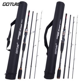 Goture Xceed Spinning Fishing Rod Carbon Fiber MH/M Power 1.98-3M Spinning Casting Lure Rods 4 Sections Travel Rod Carp Fishing (length: Spin-1.98m-MH)