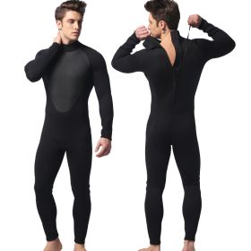 Oulylan One-Piece Suits 3MM Neoprene Wetsuit Men Keep Warm Surf Scuba Diving Suit Fishing Spearfishing Kitesurf Wetsuit Swinwear (Color: Black001)