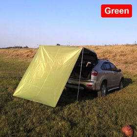 Outdoor Camping Car Awning Shade Sail Car Tail/Side Tent Canopy Sunscreen 210D Oxford Cloth PU2000 Waterproof Sunshade (Color: Army Green)