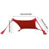 Family Beach Sunshade 1.7M*2.1M Large Area Lightweight Sun Shade Tent With Sandbag UPF50+ UV Large Portable Beach Canopy