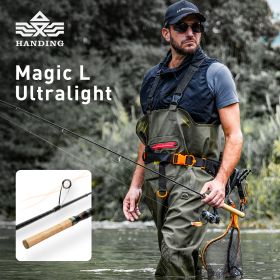 HANDING 78g Magic L Micro BFS Fishing Rod Carbon Fishing Rod Lure Weight 1-8g FUJI® O+A Guide Rings UL/L Casting Rod for Trout (length: Spinning-1.68m-L)