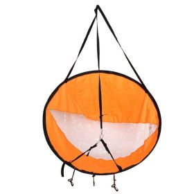 Kayak Downwind Wind Sail Paddle Inflatable Canoe Boats Drifting Wind Sail With Clear Window Boat Folding Thrusters Accessory (Color: A orange)