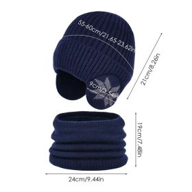 USB Heated Beanie Hat Scarf Fishing Hats Skullies & Beanies USB Heated Hat Cold Weather Scarves For Thanksgiving Christmas New (Color: Purplish Blue)