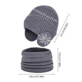 USB Heated Beanie Hat Scarf Fishing Hats Skullies & Beanies USB Heated Hat Cold Weather Scarves For Thanksgiving Christmas New (Color: Gray)