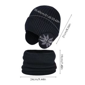 USB Heated Beanie Hat Scarf Fishing Hats Skullies & Beanies USB Heated Hat Cold Weather Scarves For Thanksgiving Christmas New (Color: Black)