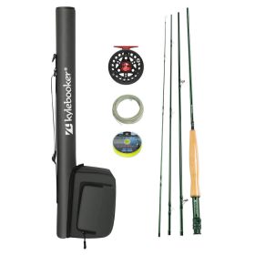 Kylebooker Fly Fishing Combo Kit 3/4/5/6/7/8 Weight Starter Fly Fishing Rod and Reel Kit  with One Travel Case (size: 3wt 7'6''4pc Rod,3/4 Reel)