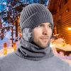 USB Heated Beanie Hat Scarf Fishing Hats Skullies & Beanies USB Heated Hat Cold Weather Scarves For Thanksgiving Christmas New