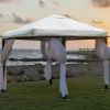 3*3m Double Layer Outdoor Tent Top Cover Patio Gazebo Top Cover Replacement Cover For Outdoor Yard Camping Hiking