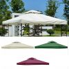 3*3m Double Layer Outdoor Tent Top Cover Patio Gazebo Top Cover Replacement Cover For Outdoor Yard Camping Hiking