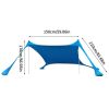 Family Beach Sunshade 1.7M*2.1M Large Area Lightweight Sun Shade Tent With Sandbag UPF50+ UV Large Portable Beach Canopy