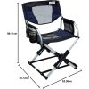 Pico Arm Chair, Folding Director's Chair with Carry Bag 21.7"D x 20.9"W x 33.9"H