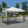 3*3m Double Layer Outdoor Tent Top Cover Patio Gazebo Top Cover Replacement Cover For Outdoor Yard Camping Hiking