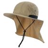 Wide Brim Sun Screen Hat With Neck Flap; Adjustable Waterproof Quick-drying Outdoor Hiking Fishing Cap For Men Women