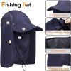 VisBeaut Sun Hat; Fishing Cap; Baseball Cap; Neck Cover With Face Mask For Outdoor Sports